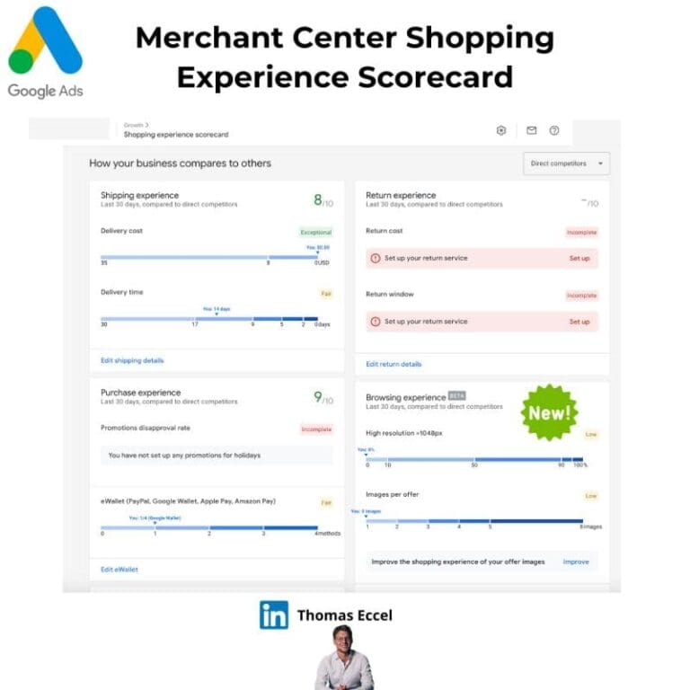 merchant center scorecards