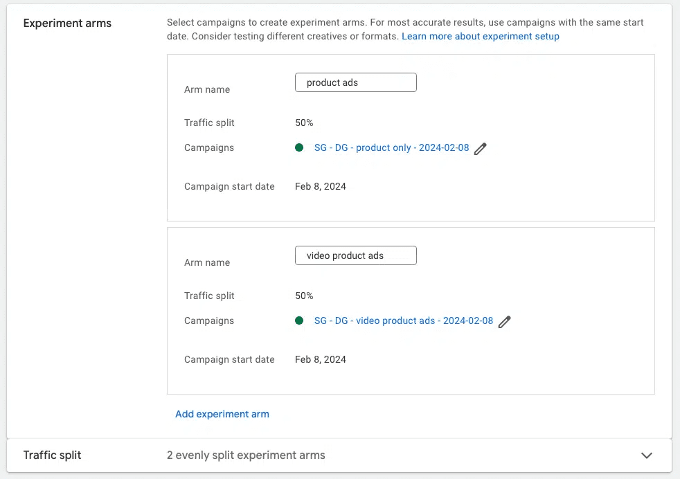 demand gen experiment