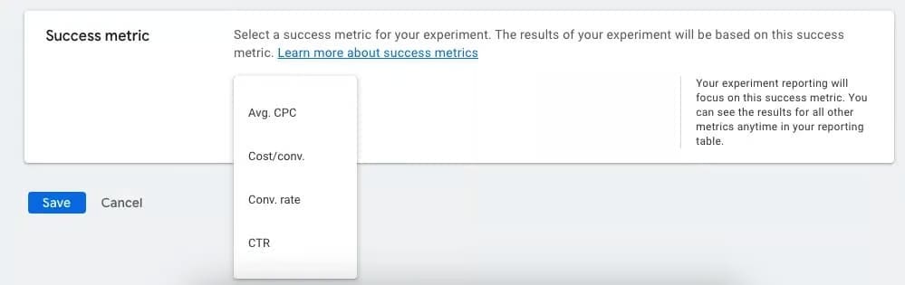 success metric